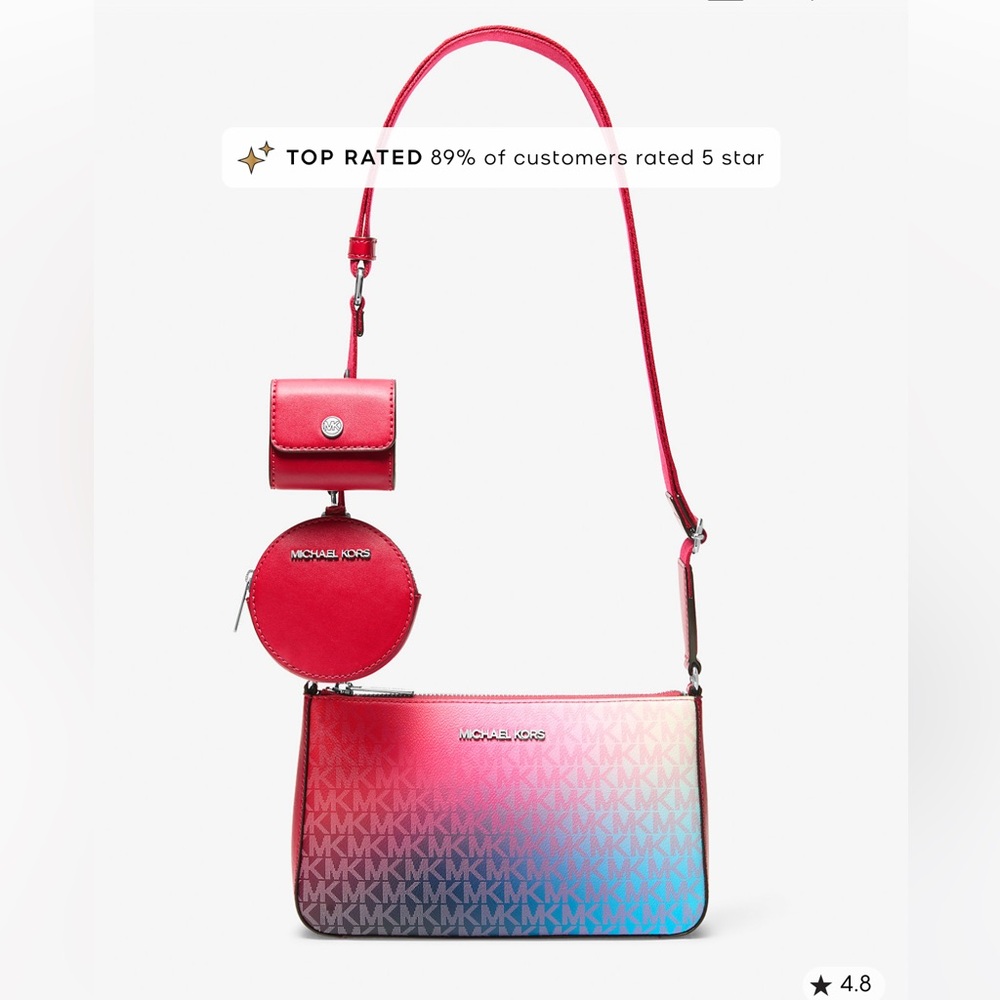 Michael Kors Jet Set Ombré Logo Crossbody Bag with Case for Apple Airpods Pro®